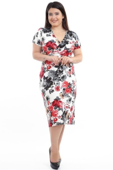 Klasikinio stiliaus suknelė su gėlėmis