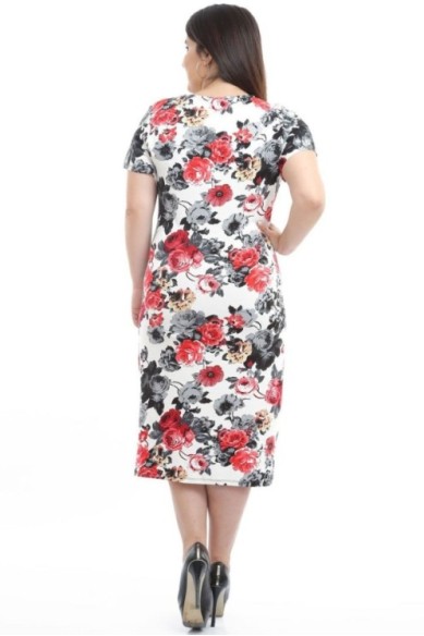 Klasikinio stiliaus suknelė su gėlėmis