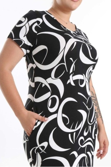 Suknelė trumpomis rankovėmis