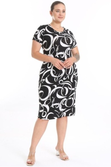 Suknelė trumpomis rankovėmis