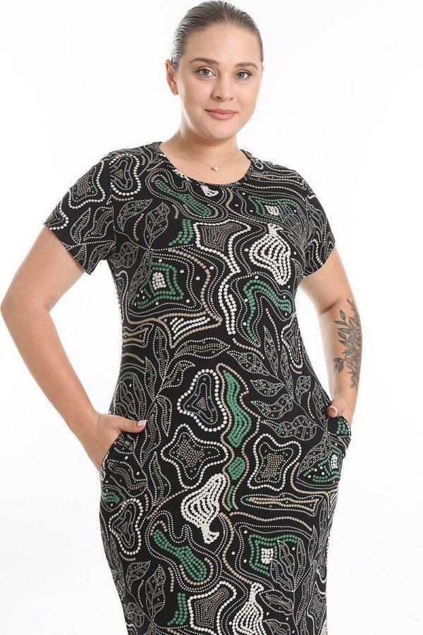 Suknelė trumpomis rankovėmis