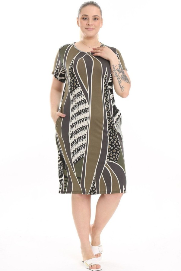 Suknelė trumpomis rankovėmis