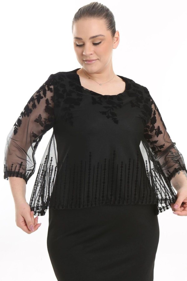 Puošni juoda suknelė