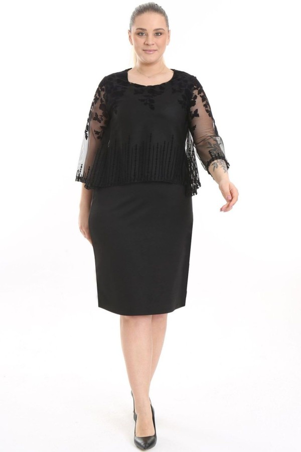 Puošni juoda suknelė