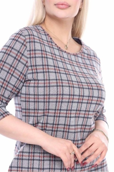 Languota suknelė su kišenėmis