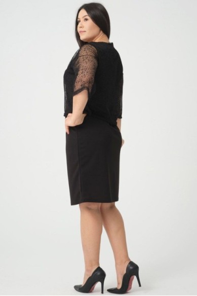 Puošni juoda suknelė