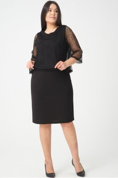 Puošni juoda suknelė