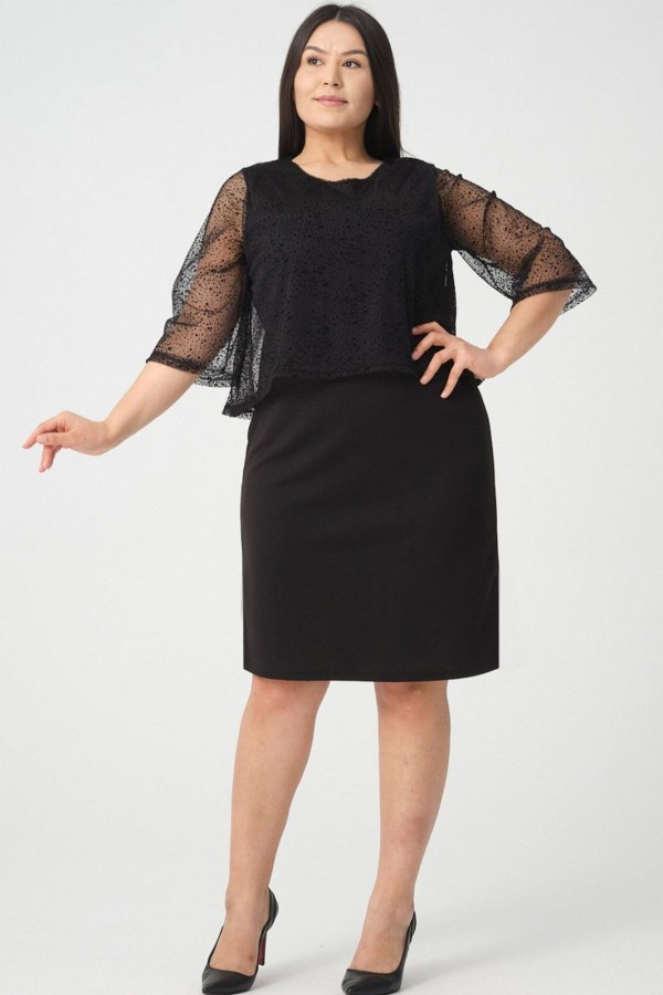 Puošni juoda suknelė