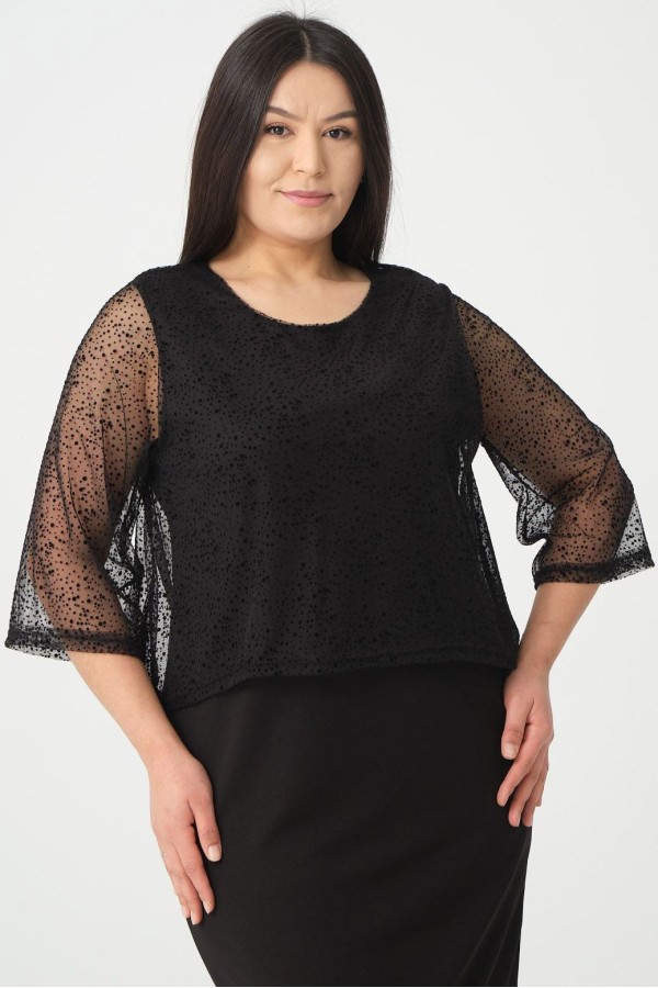 Puošni juoda suknelė