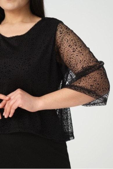 Puošni juoda suknelė