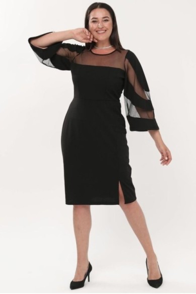 Puošni juoda suknelė