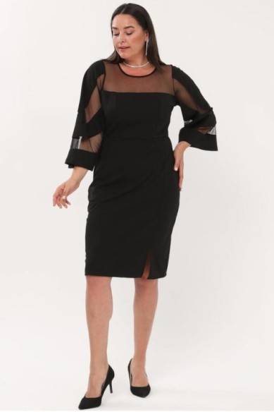 Puošni juoda suknelė