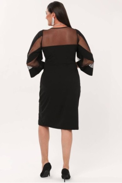 Puošni juoda suknelė