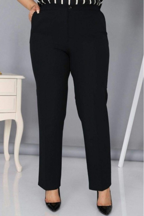 Klasikinės moteriškos kelnės su užtrauktuku 2