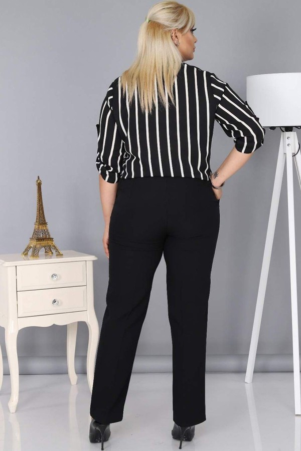 Klasikinės moteriškos kelnės su užtrauktuku