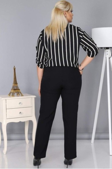 Klasikinės moteriškos kelnės su užtrauktuku