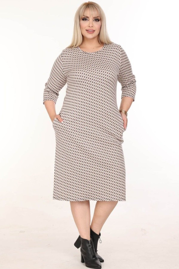 Klasikinė suknelė su kišenėmis