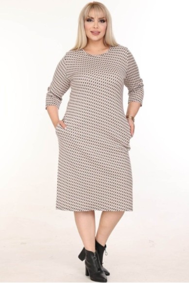 Klasikinė suknelė su kišenėmis