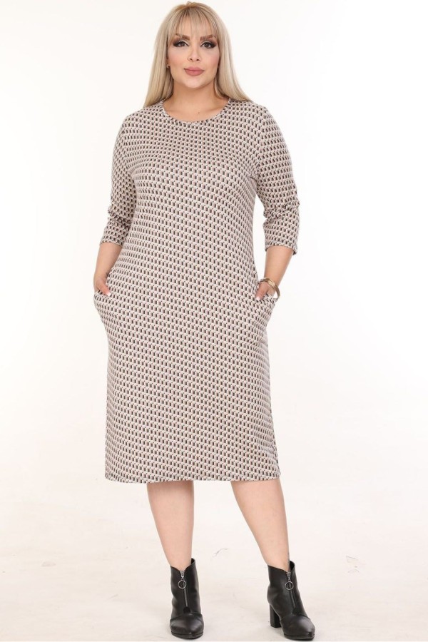 Klasikinė suknelė su kišenėmis