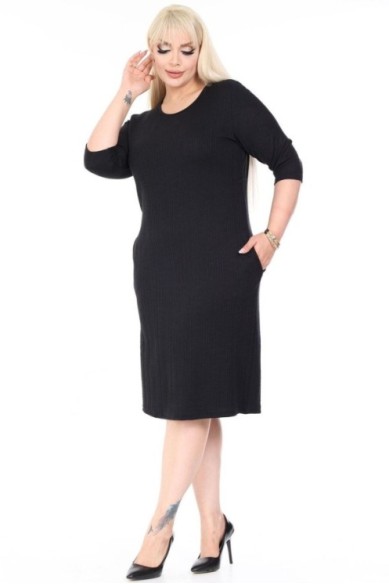 Klasikinė suknelė su kišenėmis