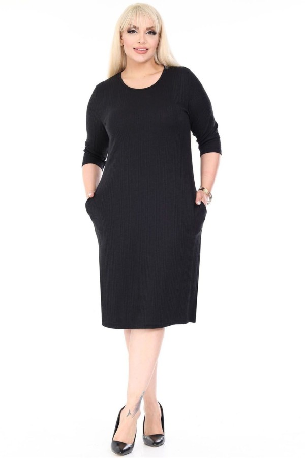 Klasikinė suknelė su kišenėmis