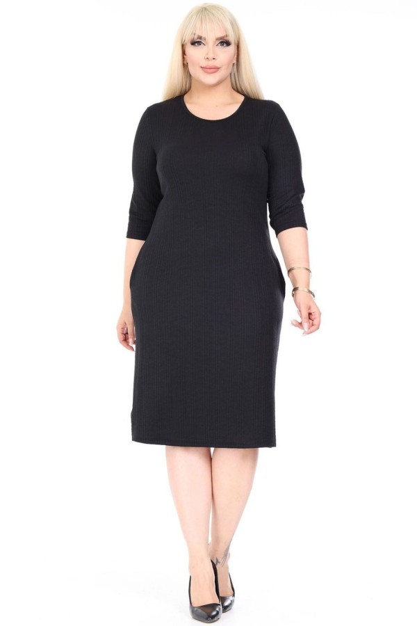 Klasikinė suknelė su kišenėmis