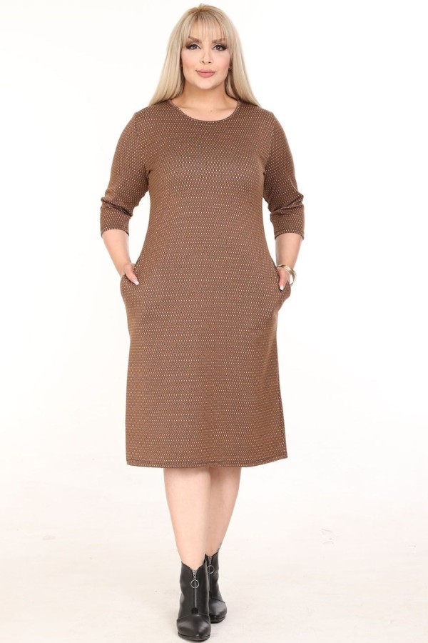 Klasikinė suknelė su kišenėmis