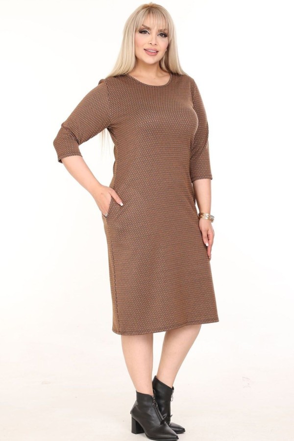 Klasikinė suknelė su kišenėmis