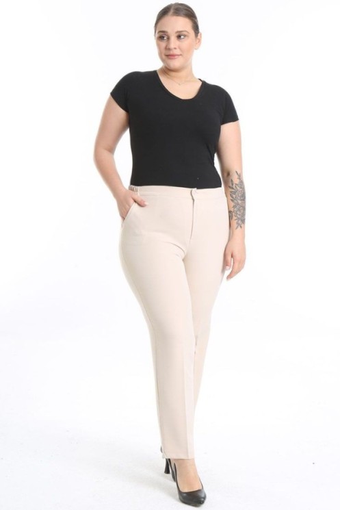 Klasikinės moteriškos kelnės su užtrauktuku