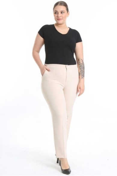 Klasikinės moteriškos kelnės su užtrauktuku