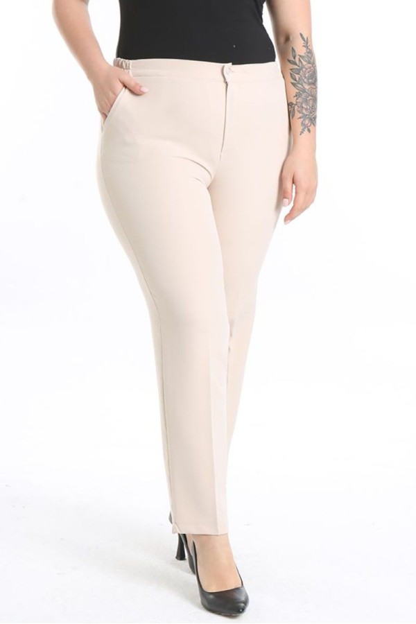 Klasikinės moteriškos kelnės su užtrauktuku