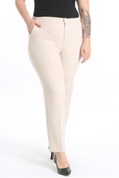 Klasikinės moteriškos kelnės su užtrauktuku