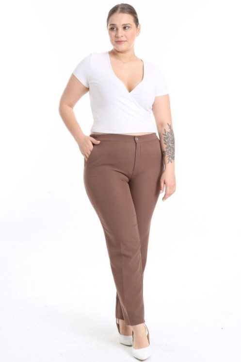 Klasikinės moteriškos kelnės su užtrauktuku