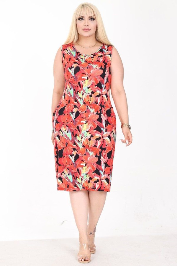 Vasarinė suknelė be rankovių