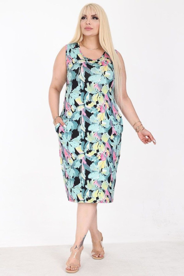 Vasarinė suknelė be rankovių