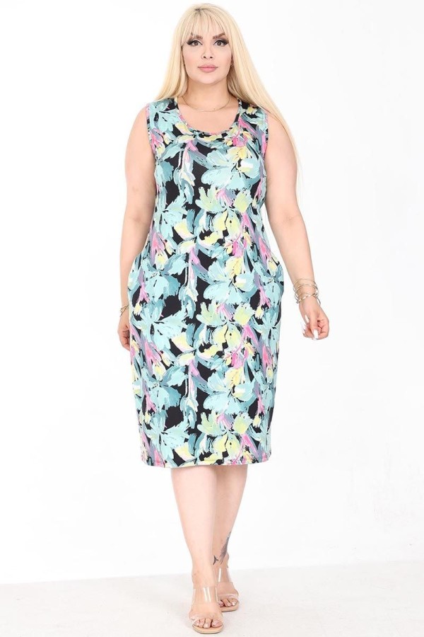 Vasarinė suknelė be rankovių