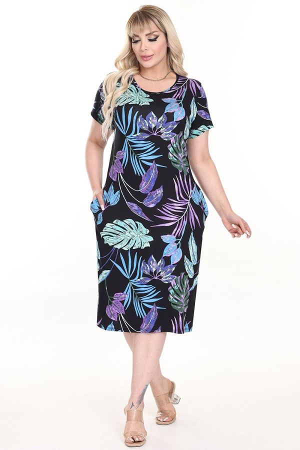 Suknelė trumpomis rankovėmis