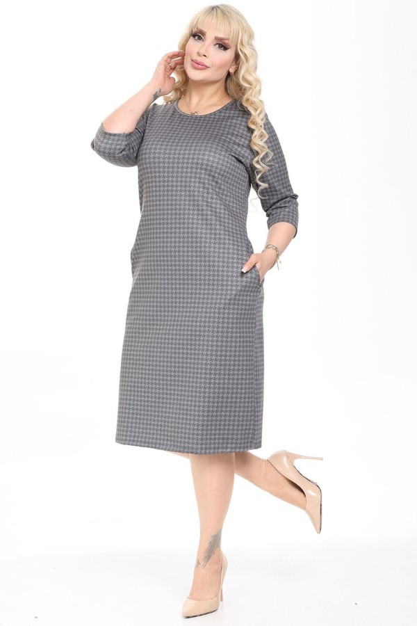 Suknelė su žasies kojelių raštais