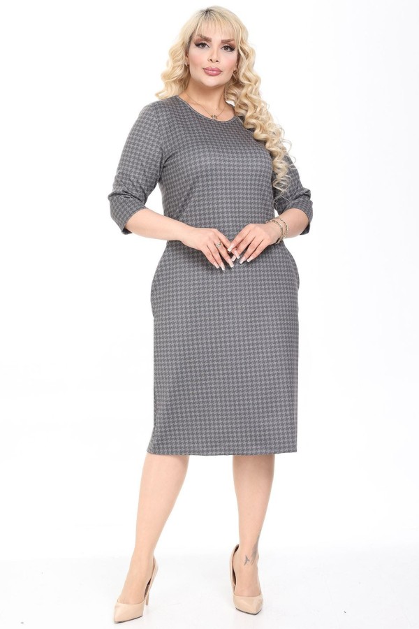 Suknelė su žasies kojelių raštais