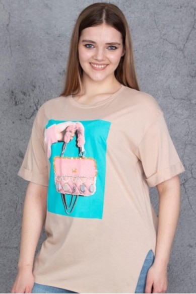 Moterų marškinėliai su aplikacija