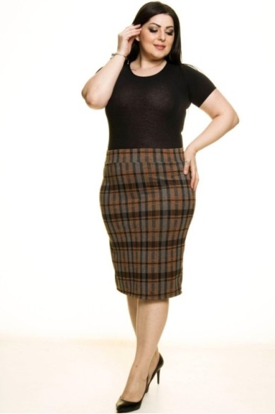 Languotas pieštukinis sijonas