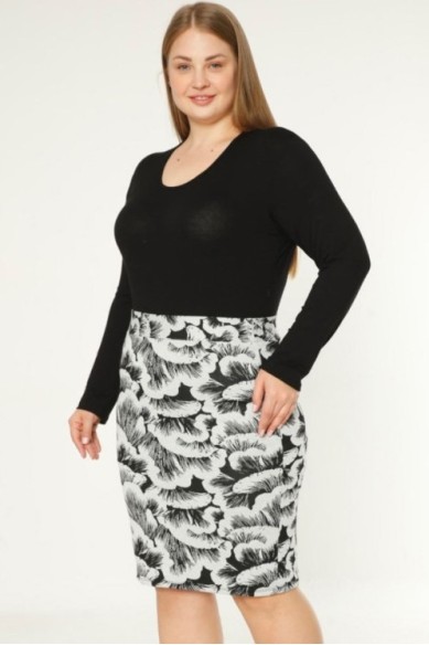 Margas pieštukinis sijonas