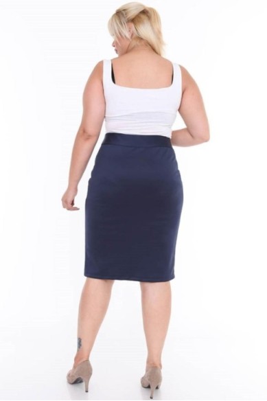 Mėlynas pieštukinis sijonas