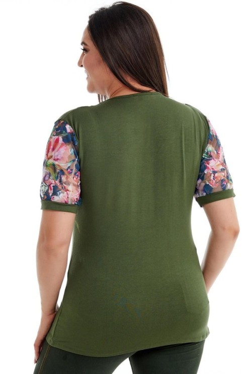 Puošni palaidinė trumpomis rankovėmis 2