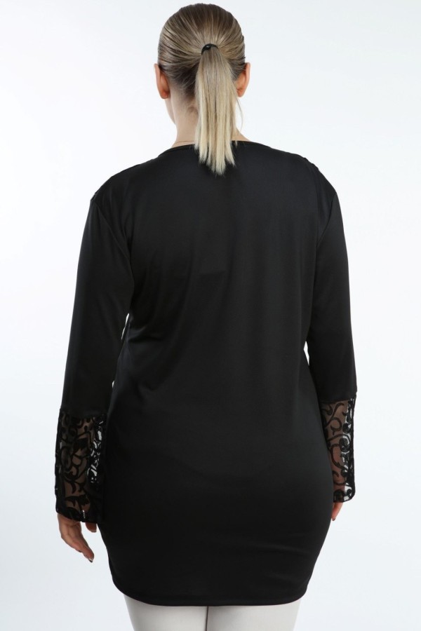 Juoda tunika su nėriniais