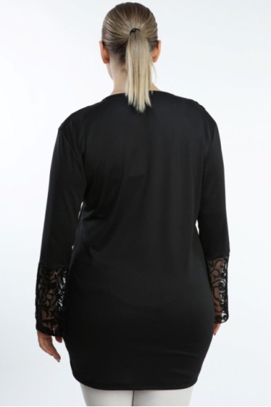 Juoda tunika su nėriniais