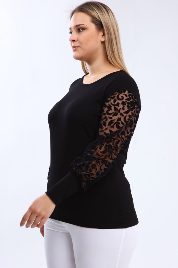 Juodos spalvos palaidinė ilgomis rankovėmis