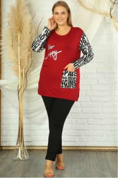 Palaidinė tunika su užrašais