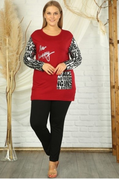 Palaidinė tunika su užrašais