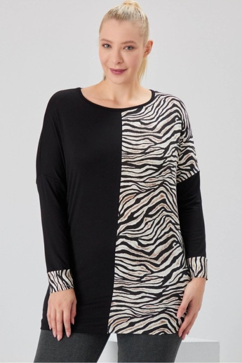 Viskozinė palaidinė ilgomis rankovėmis